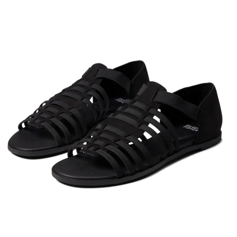 Eileen Fisher Rato Sandals in black Size: 6.5